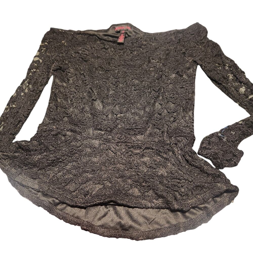 Material Girl top laced  Black Size small coquette baddie